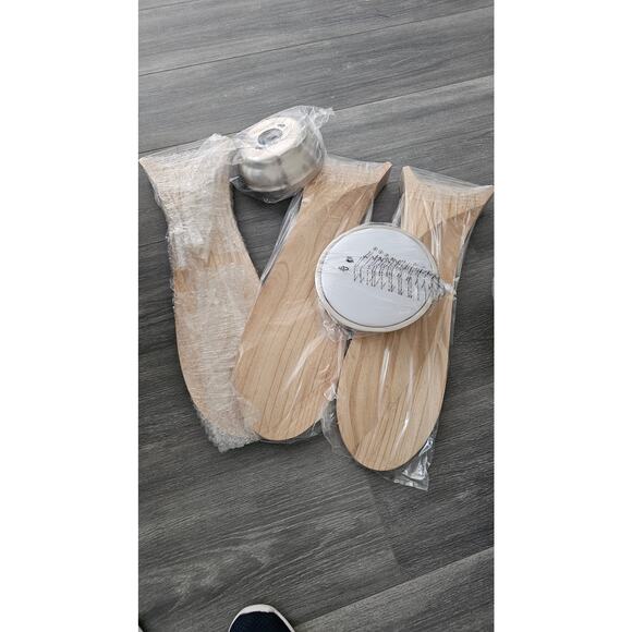 52" Wood Ceiling Fans with Lights Remote Control,Indoor Outdoor 3 Blades Wooden - Picture 2 of 6